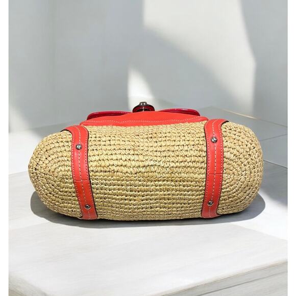 Coach 22904 Straw Pocket Tote Bag & Large Wristlet - Picture 4 of 16